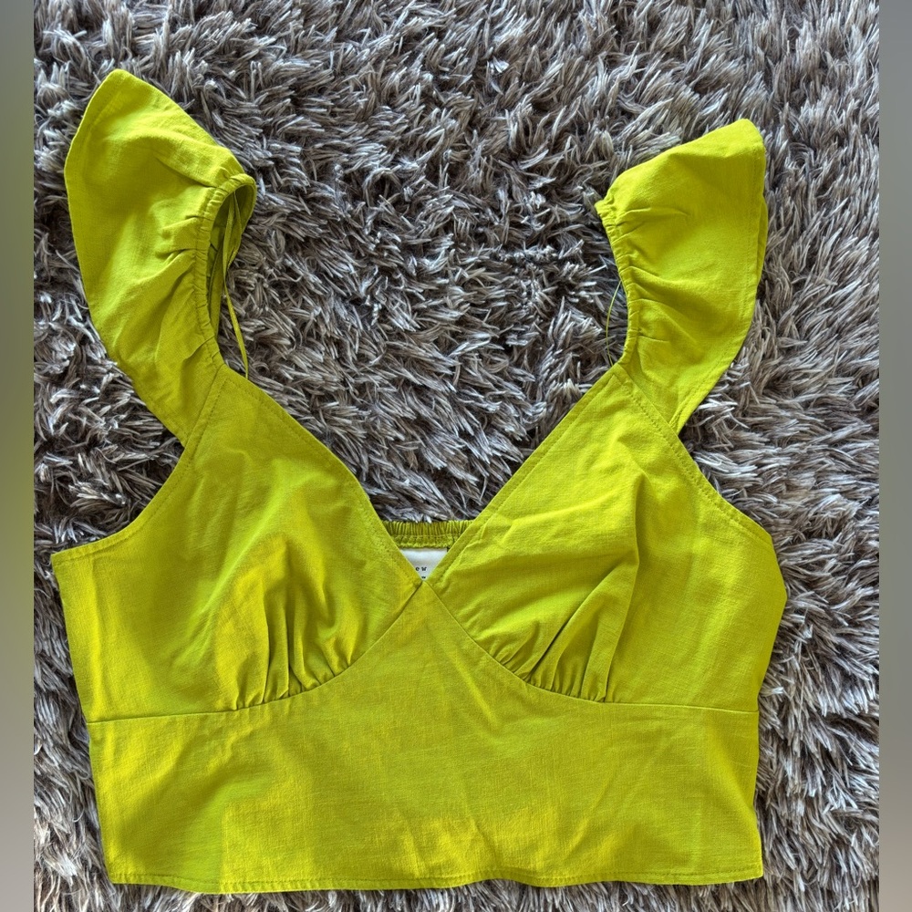 A new day Bright Green Crop Top NWT